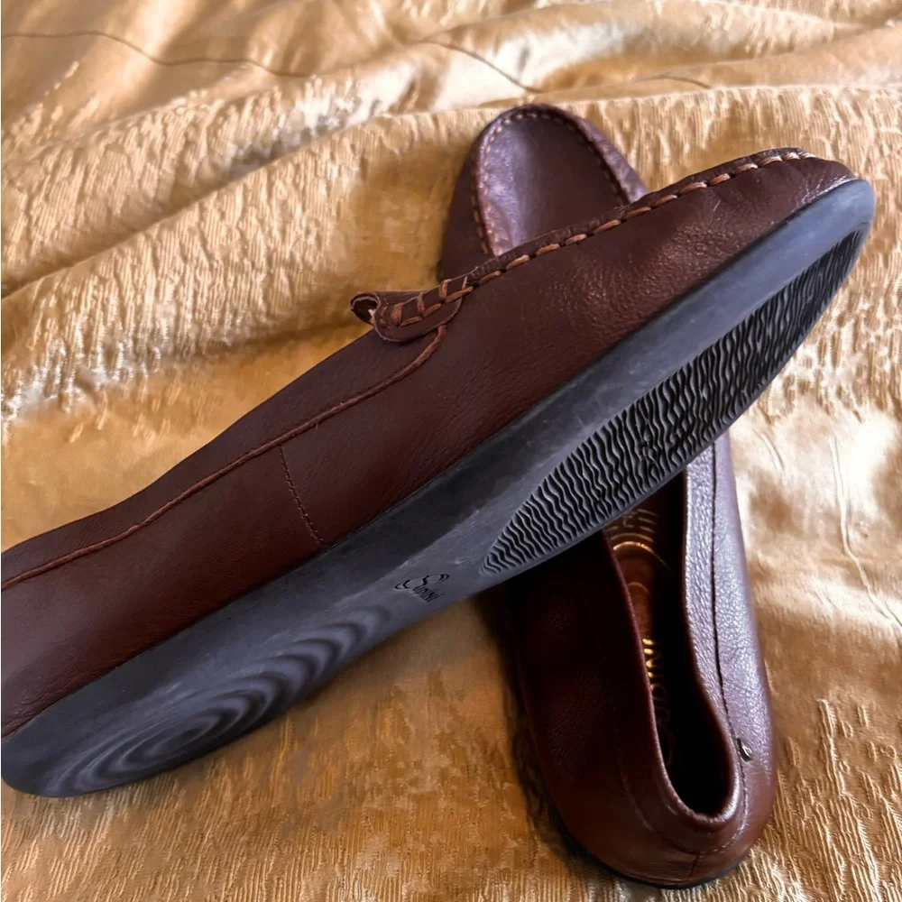 Sudini Brown Leather soft loafers size 10 medium - Picture 5 of 10